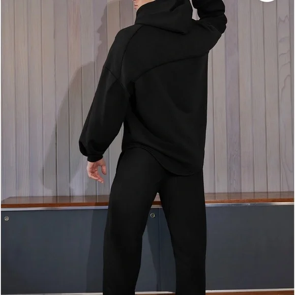 Savage X Fenty Black Caviar Longsleeve Oversized Xssential Drawstring Hoodie - Picture 8 of 17